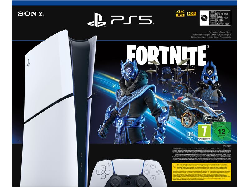 Sony PlayStation 5 Slim – Digital Fortnite Cobalt Star Bundle