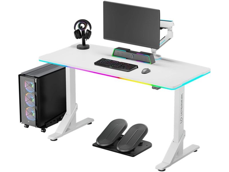 Ultradesk Table de jeu Iron Blanc