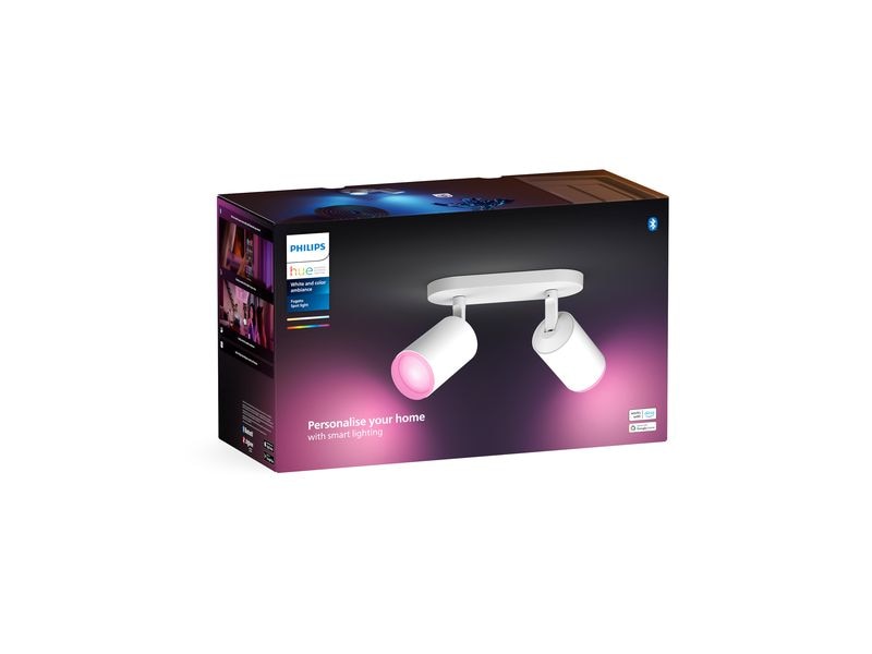 Philips Hue White & Color Ambiance Fugato 2er-Spot Weiss
