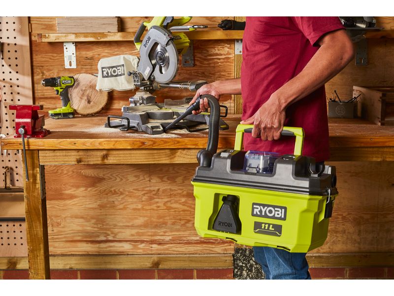 RYOBI Aspirateur à déchets humides/secs sans fil RV1811-0 sans batterie ni chargeur