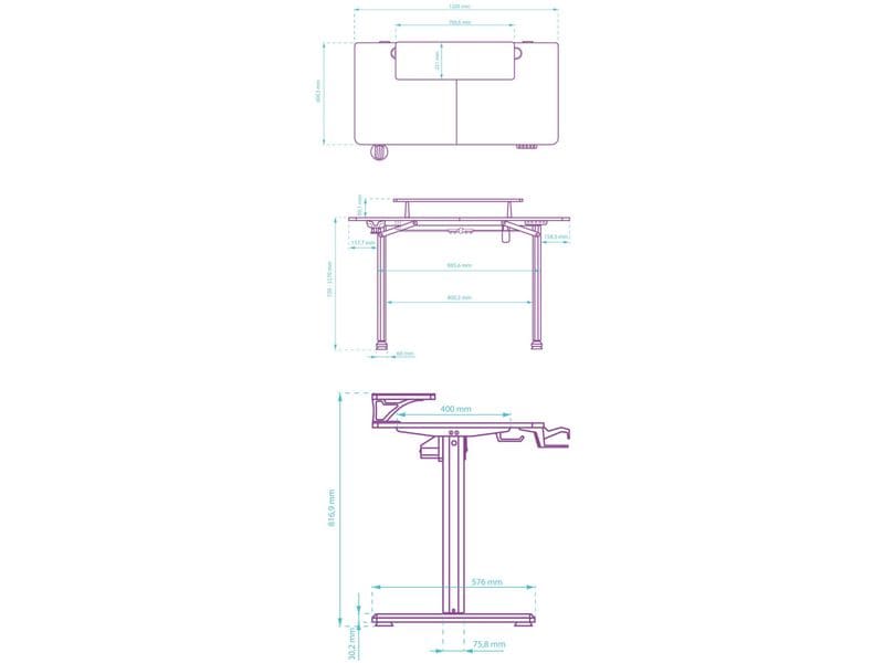 Ultradesk Gaming Tisch Higlander Weiss