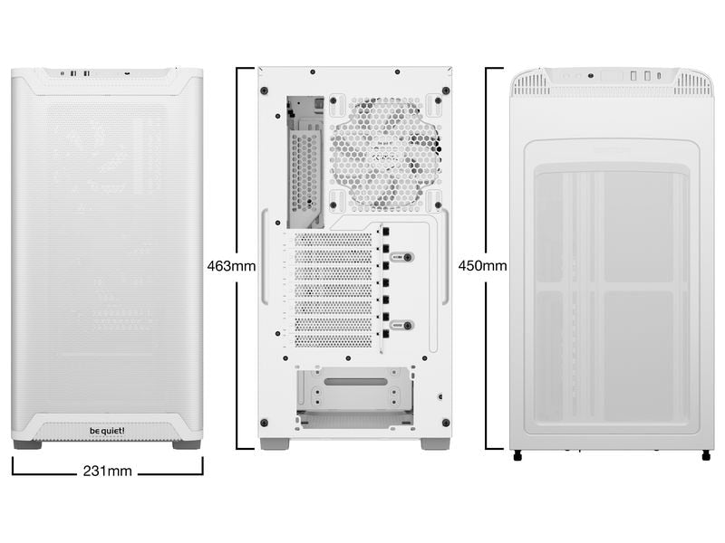 be quiet! Boîtier d’ordinateur Fenêtre d'aération Pure Base 501 Blanc