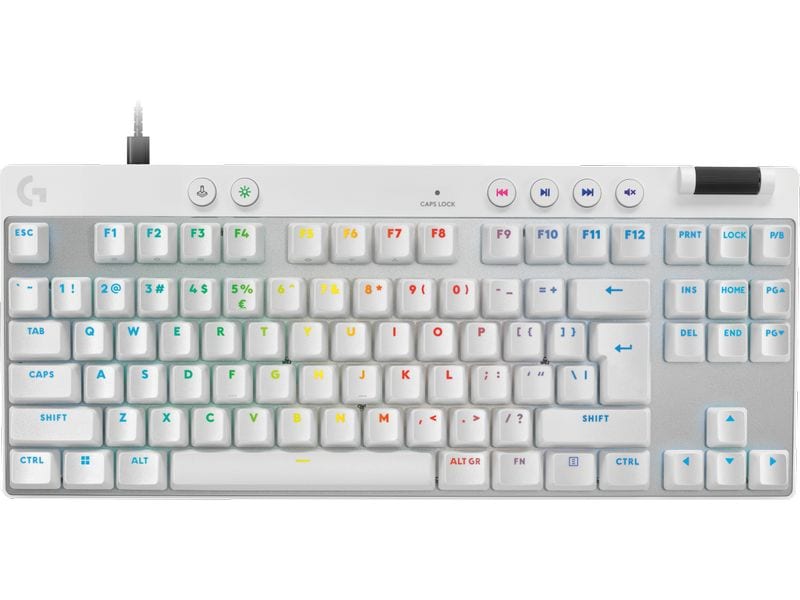 Logitech Clavier de gaming Pro X TKL Rapid Blanc