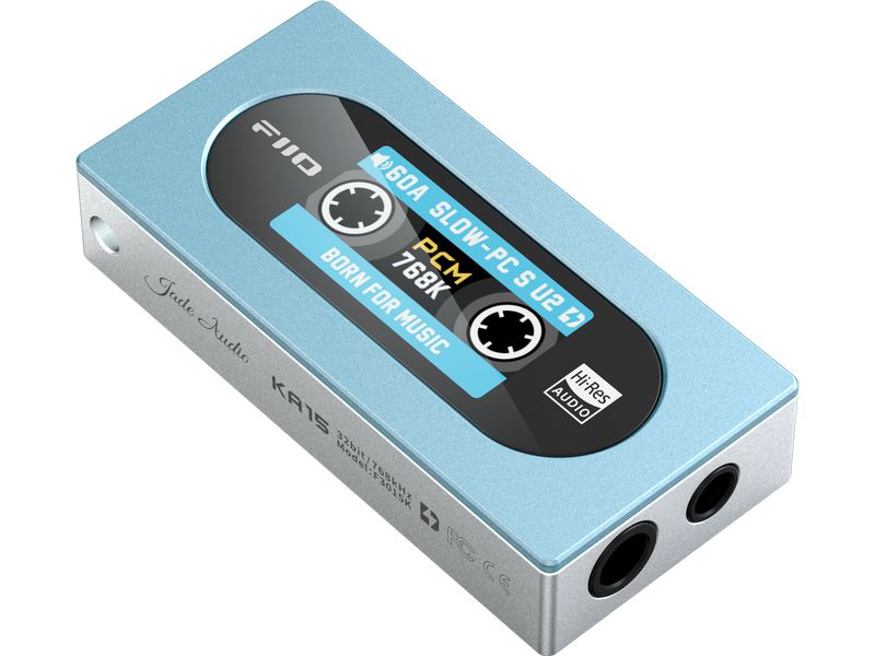 Amplificateur de casque FiiO & DAC USB KA15 Bleu/Argent