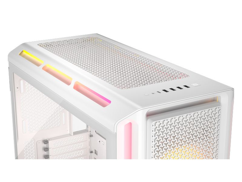 Corsair Boîtier d’ordinateur 5000T LX RGB TG Blanc