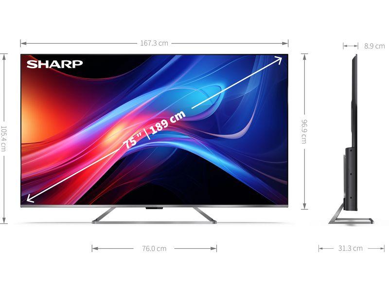 Sharp TV 75GP7265E (75", 3840 x 2560, QLED