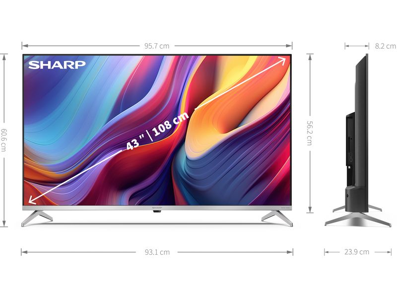 Sharp TV 43GP6265E (43", 3840 x 2160 (Ultra HD 4K), QLED