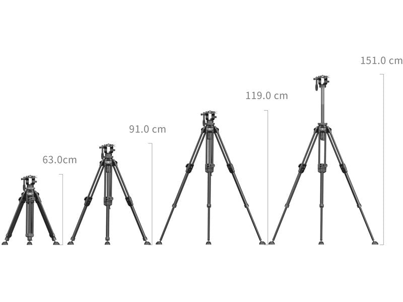 Smallrig Leichtes Video-Stativset aus Kohlefaser AD-50 Pro