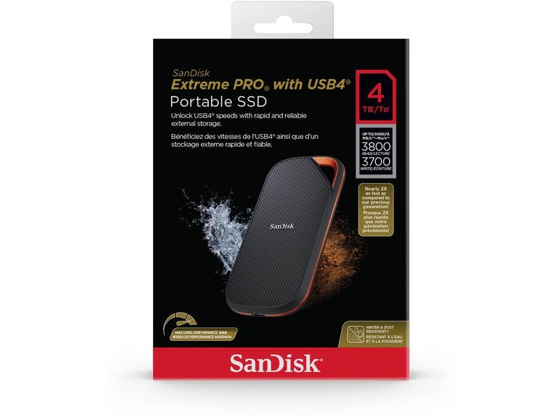 SanDisk SSD externe Extreme Pro Portable 4000 Go