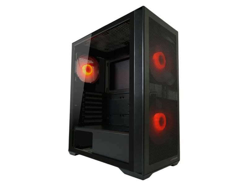 LC-Power Boîtier d’ordinateur Gaming 717B – Meshwork_L Dark