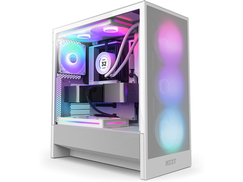 NZXT Boîtier d’ordinateur H5 Flow RGB Blanc