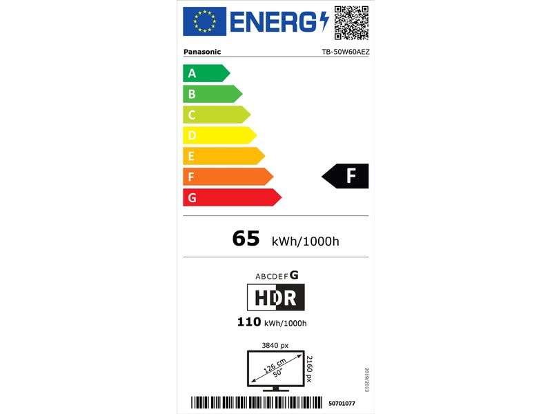 Panasonic TV TB-50W60AEZ 50", 3840 x 2160 (Ultra HD 4K), LCD