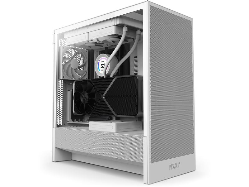 NZXT Boîtier d’ordinateur H5 Flow Blanc