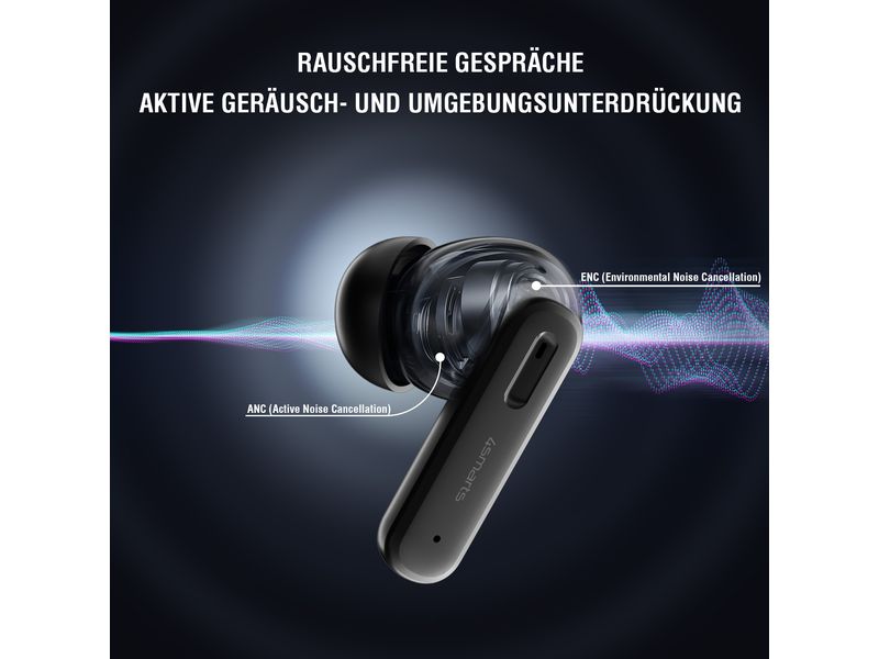 4smarts Wireless In-Ear-Kopfhörer SkyBuds Screen ANC Schwarz