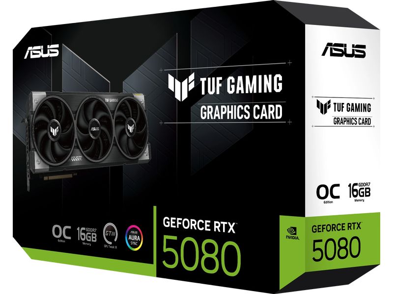 ASUS Grafikkarte TUF RTX 5080 OC Edition 16GB – Gaming