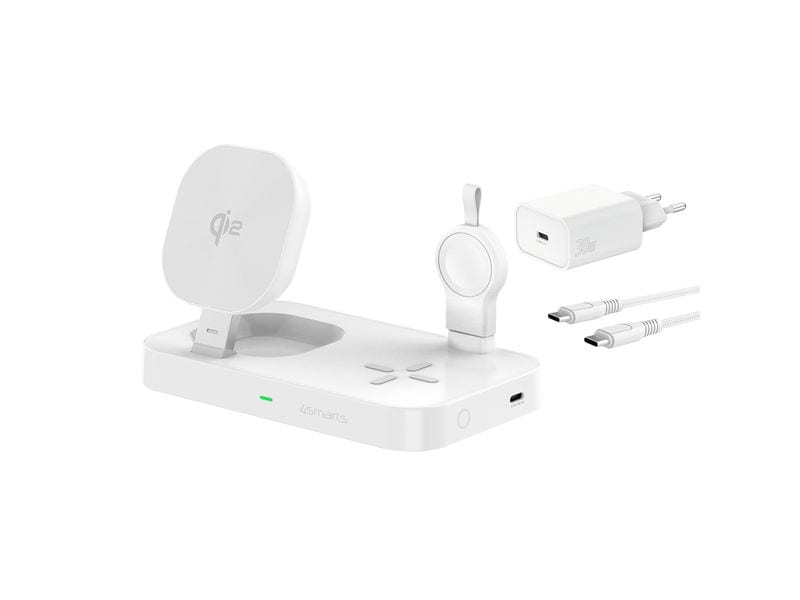 4smarts Qi2 Ladestation Trident mit Charger für Samsung Watch, weiss