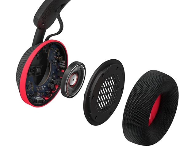 Philips Wireless On-Ear-Kopfhörer TAA6219BK/00 Rot; Schwarz