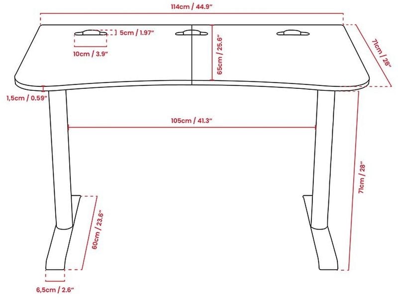 Arozzi Arena Small Gaming Table Schwarz