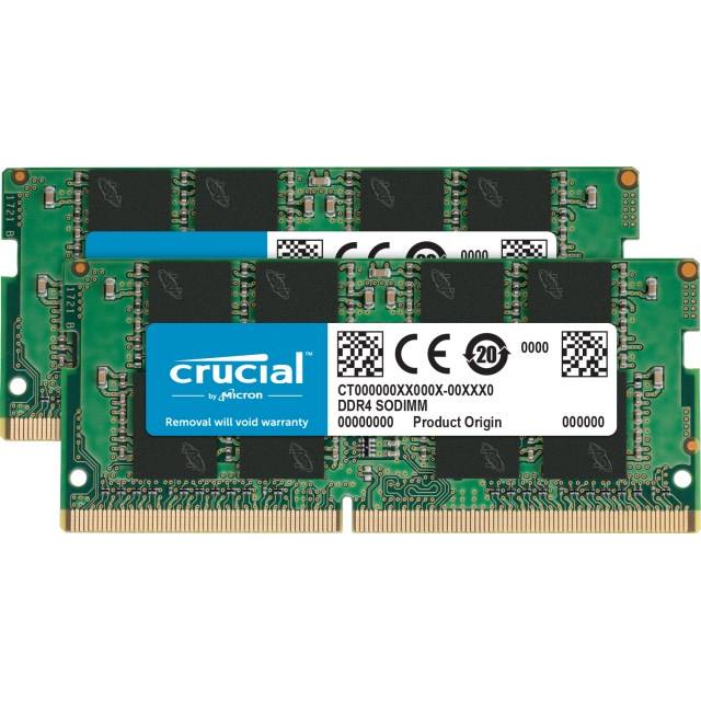 Crucial Laptop Memory, SO-DIMM, DDR4, 16GB (2 x 8GB), 3200MHz