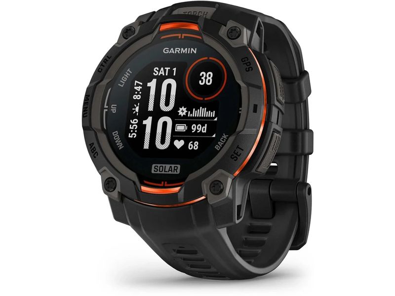 GARMIN Sportuhr Instinct 3 Solar Schwarz 45 mm