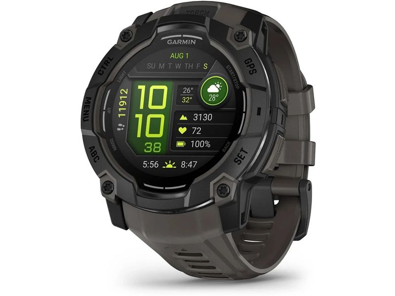 GARMIN Sportuhr Instinct 3 Schwarz/Kohle 50 mm