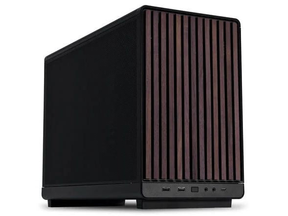 Lian Li PC-Gehäuse A3-mATX Wood Edition Schwarz/Walnuss