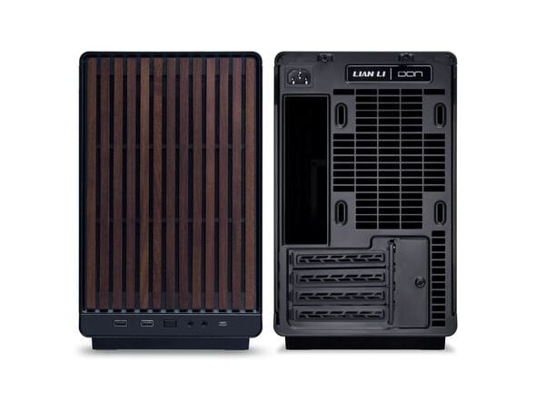 Lian Li PC-Gehäuse A3-mATX Wood Edition Schwarz/Walnuss