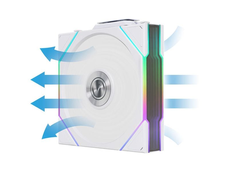 Lian Li PC-Lüfter UNI FAN TL Wireless ARGB PWM – Reverse Blade Weiss
