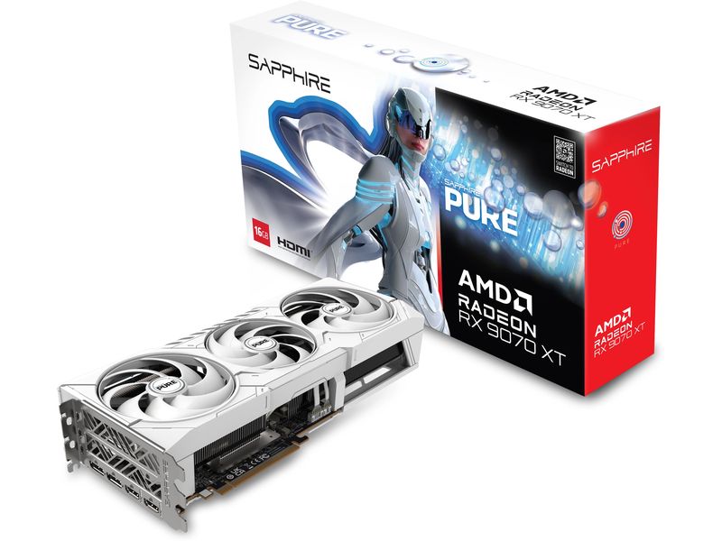 SAPPHIRE Grafikkarte PURE AMD Radeon RX 9070 XT OC 16 GB