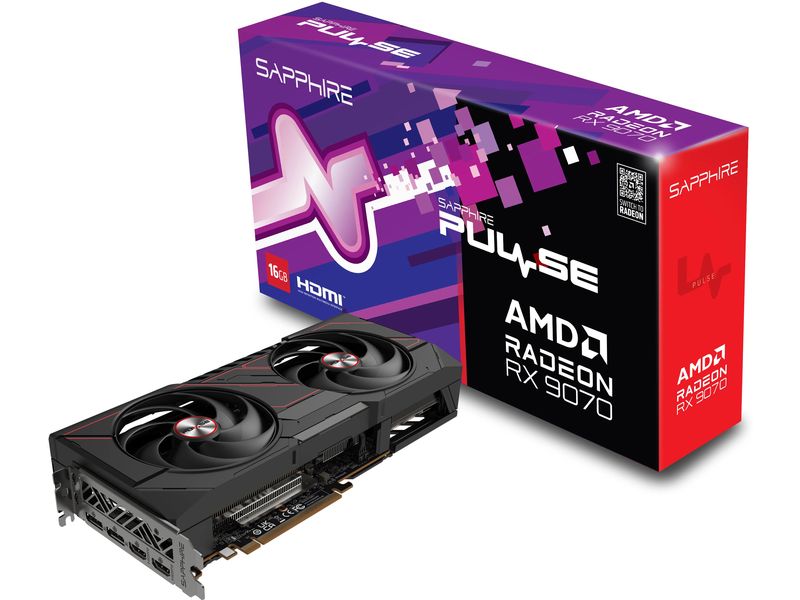 SAPPHIRE Grafikkarte PULSE AMD Radeon RX 9070 OC 16 GB