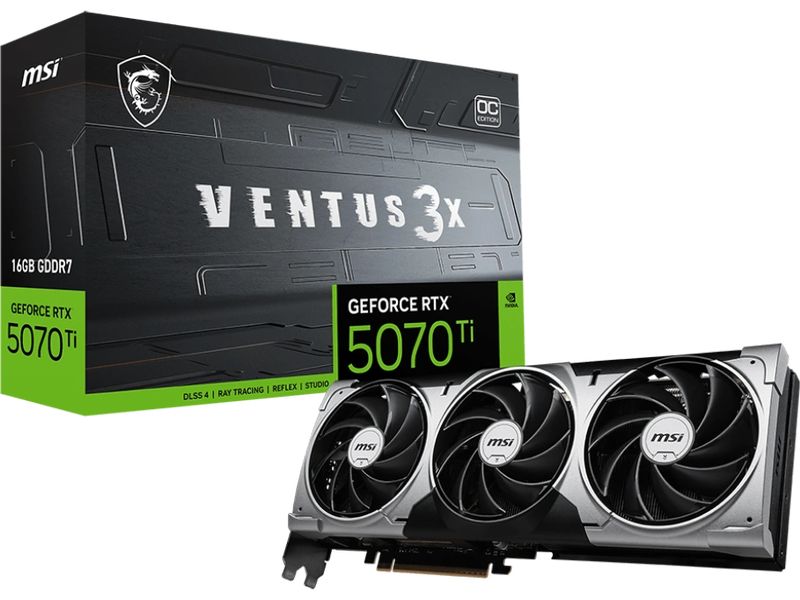 MSI Grafikkarte GeForce RTX 5070 Ti VENTUS 3X OC 16 GB