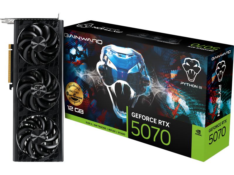 Gainward Grafikkarte GeForce RTX 5070 Python III OC 12 GB GDDR7