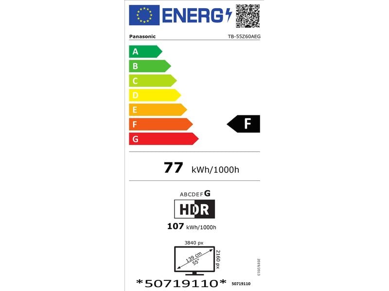 Panasonic TV TB-55Z60AEG 55", 3840 x 2160 (Ultra HD 4K), OLED