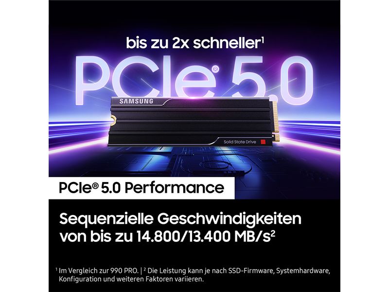 Samsung SSD 9100 PRO Heatsink M.2 2280 NVMe 2000 GB