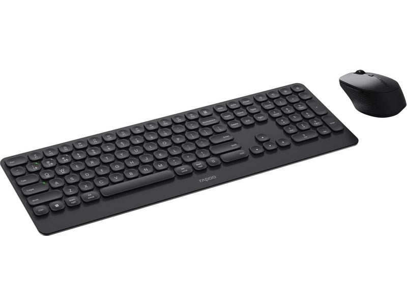 Rapoo Tastatur-Maus-Set 9390M Ultraslim Schwarz