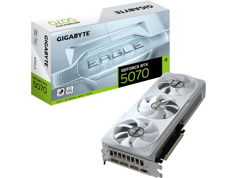 Gigabyte Grafikkarte GeForce RTX 5070 EAGLE OC ICE SFF 12 GB