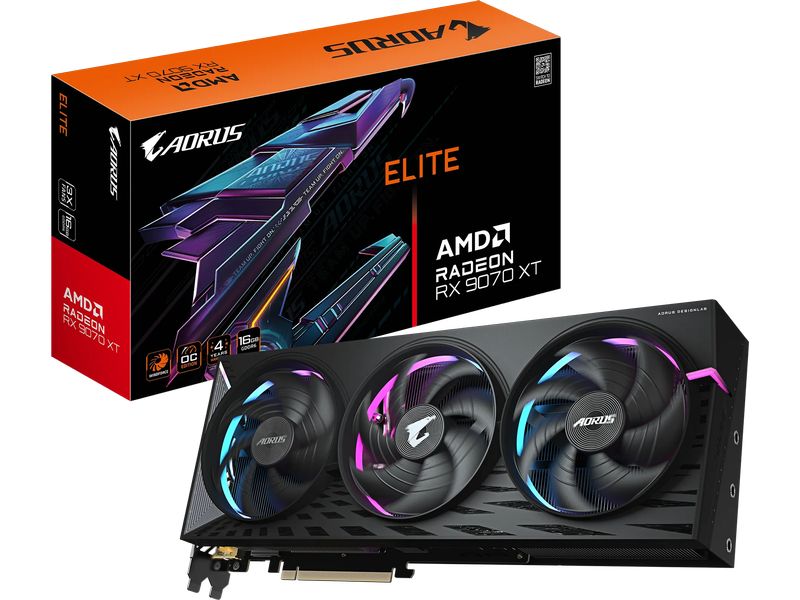 Gigabyte Grafikkarte Radeon RX 9070 XT Aores Elite 16 GB