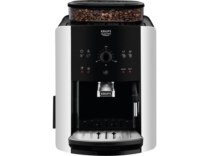 Krups Kaffeevollautomat Arabica Picto EA8118 Schwarz, Silber