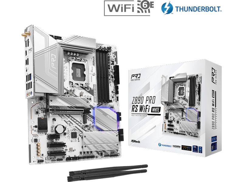 ASRock Mainboard Z890 Pro RS WiFi White