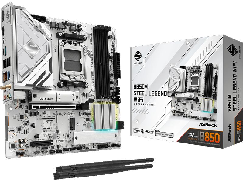 ASRock Mainboard B850M Steel Legend WiFi