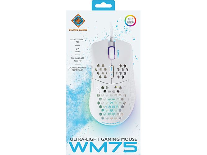 DELTACO Gaming-Maus GAM-108-W Weiss