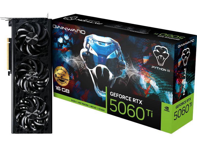 Gainward Grafikkarte GeForce RTX 5060 Ti Python III OC 16 GB