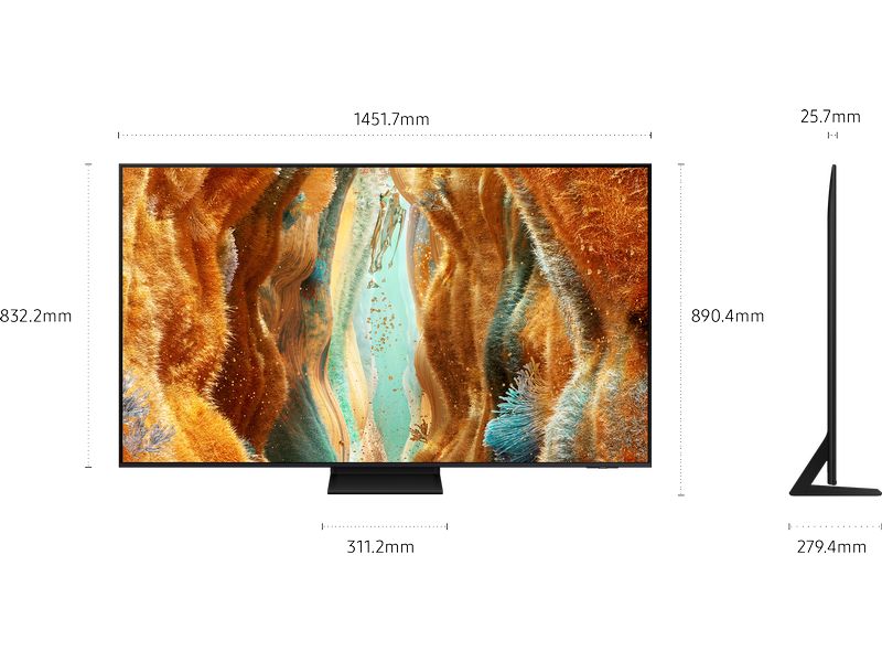 Samsung TV QE65QN70F 65'' QN70F Neo QLED 4K Mini LED AI TV, 2025