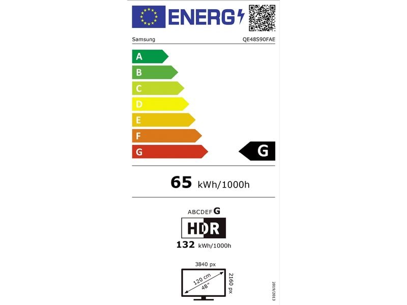 Samsung TV QE48S90F 48'' S90F OLED 4K AI TV, 2025