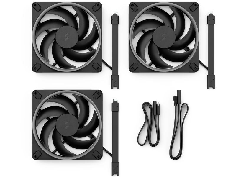 Fractal Design PC-Lüfter Momentum 14 RGB Schwarz, 3er Pack