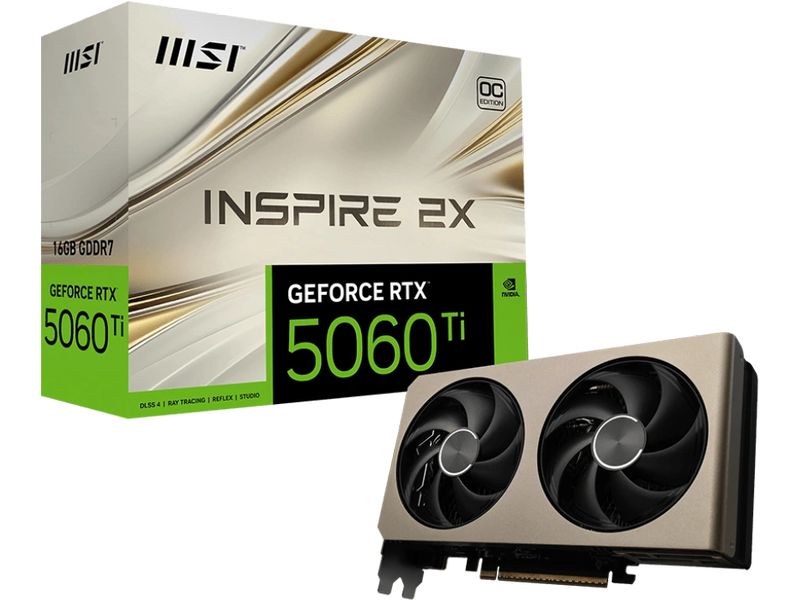 MSI Grafikkarte GeForce RTX5060 Ti, GDDR7,16GB Weiss
