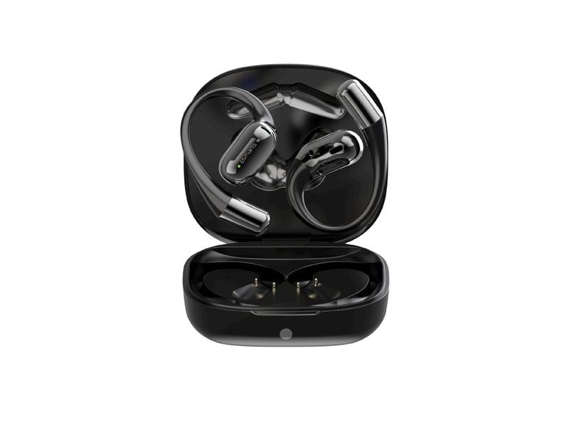 4smarts Open-Ear Bluetooth Kopfhörer SkyBuds AI Screen, Schwarz