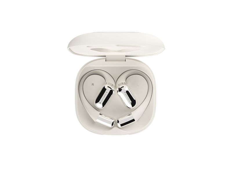 4smarts Open-Ear Bluetooth Kopfhörer SkyBuds AI Screen, Beige