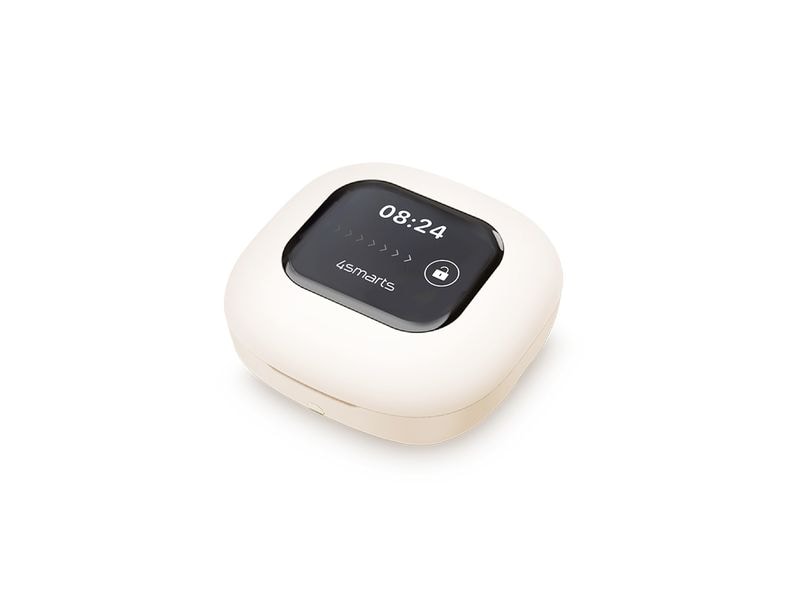 4smarts Open-Ear Bluetooth Kopfhörer SkyBuds AI Screen, Beige