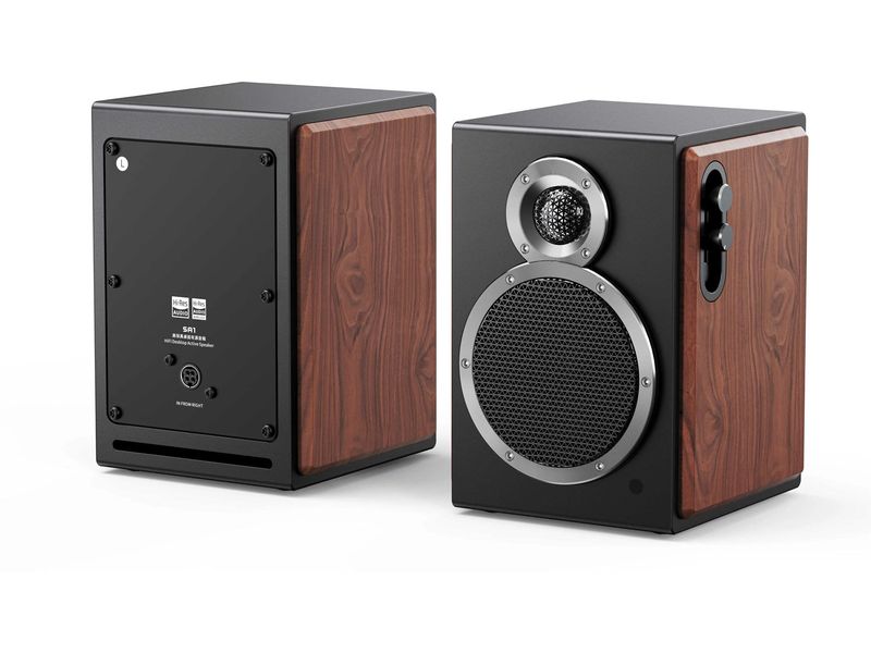 FiiO SA1 Aktiv-Lautsprecher (1 Paar) Schwarz/Holz